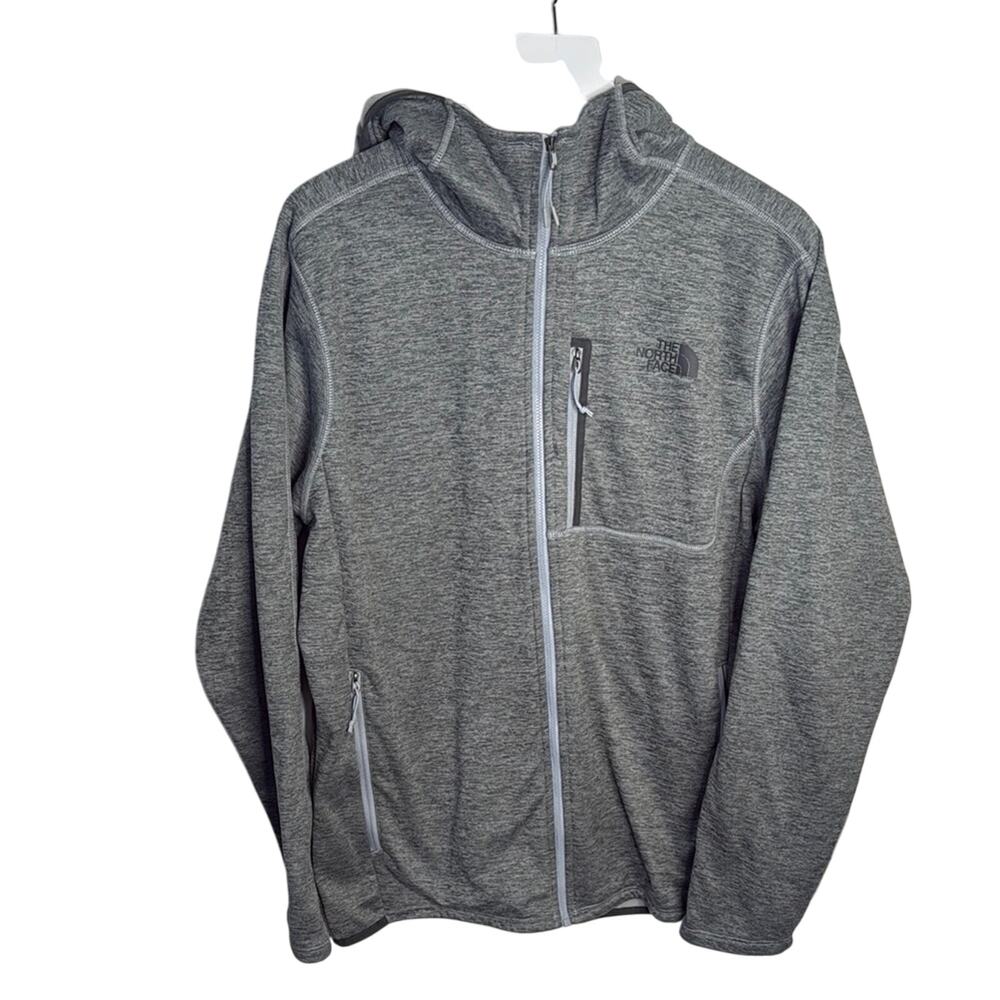 The North Face Men’s Canyonland Gray Hooded Full-zip Jacket Coat M-247 Sz L